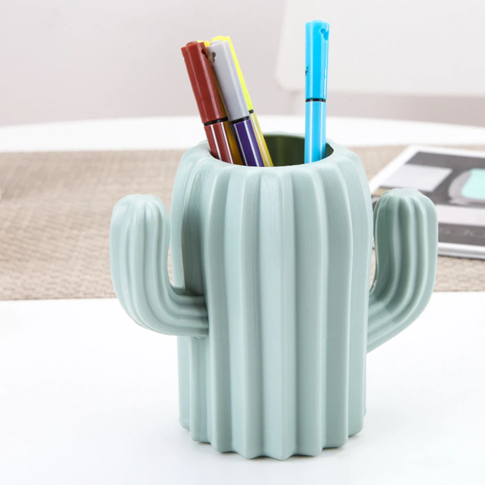 

New Creative Cactus Desktop Organizer Pen Holder Desktop Organizer School Office Pencil Holder Organizer cute desk accessories