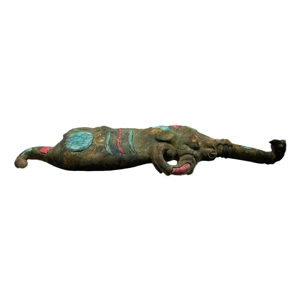 

LaoJunLu Bronze Inlaid Turquoise Hook Imitation antique bronze masterpiece collection of solitary Chinese traditional style