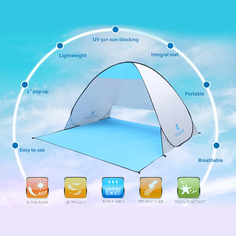 Автоматическая быстро открыть Рыбалка для пляжного отдыха складная палатка