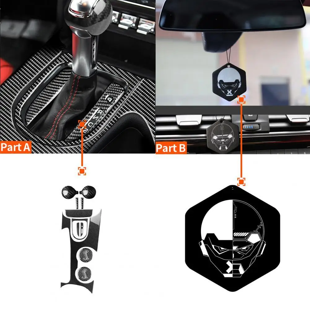 

8 шт./компл. наклейки на панель переключения передач, автомобильный декор из углеродного волокна для Ford Mustang 15-20, наклейки на переднюю панель ...