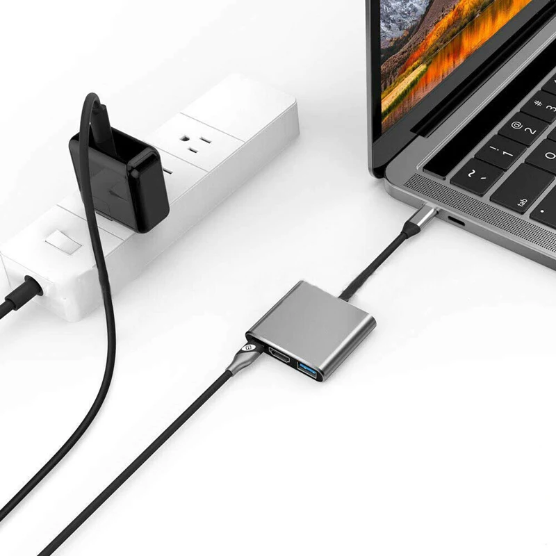 Кабель адаптер 3 в 1 с разъемами USB и 0 HDMI|Адаптеры Type-C| |