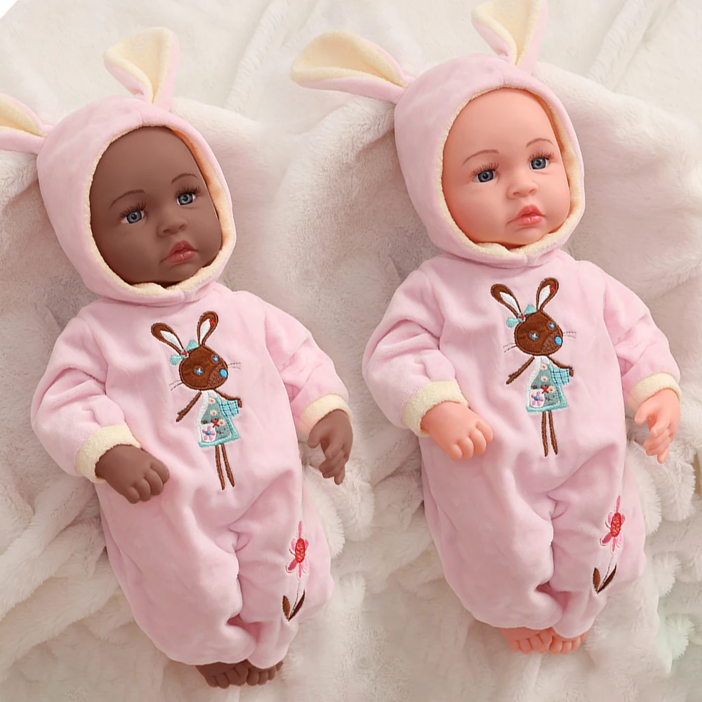 

45 см силиконовые куклы Reborn, без функции, силиконовые африканские куклы Bebe Reborn, реалистичные настоящие детские игрушки, сюрприз, подарок для ...