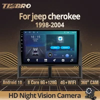 tiebro 2 din android 10 0 car radio for jeep grand cherokee ii wj 1998 2004 gps navigation stereo receiver dsp auto radio igo
