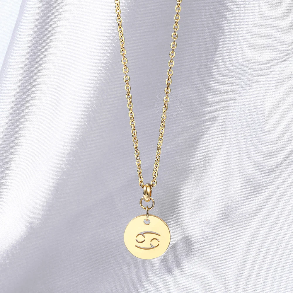 Женское Ожерелье с 12 знаками Зодиака Трендовое Элегантное ожерелье кулоном в