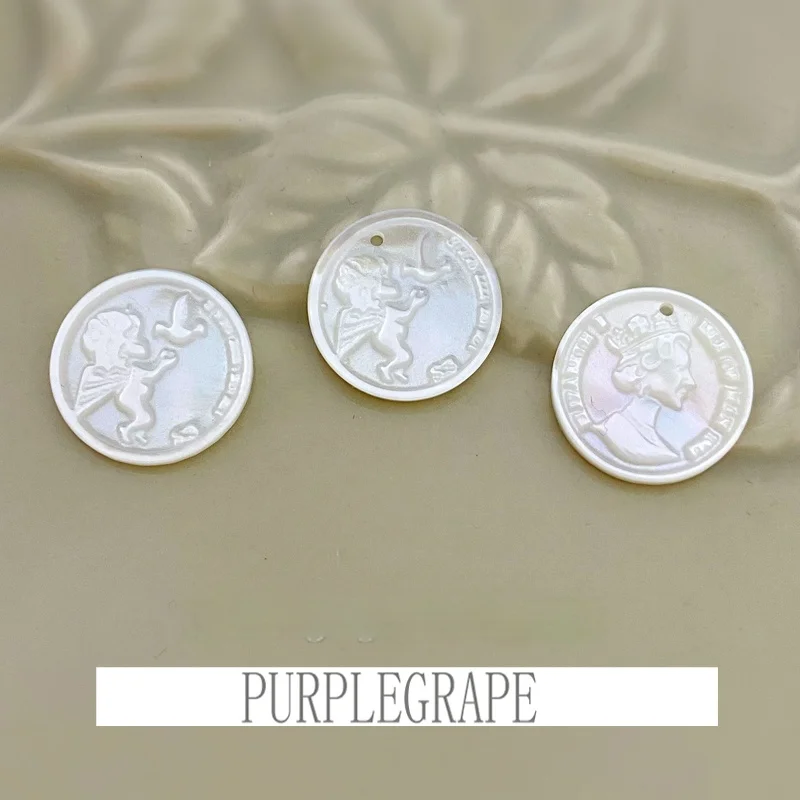 

French romantic luxury literature retro natural angel queen round DIY earrings necklace sweater chain