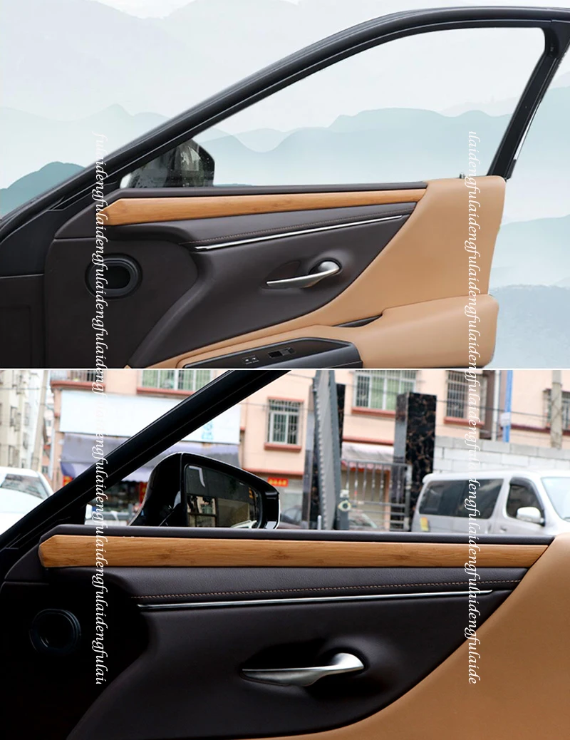 4 шт. для Lexus ES350 ES300H 2018-2020 углеродное волокно под дерево ABS внутренний подлокотник