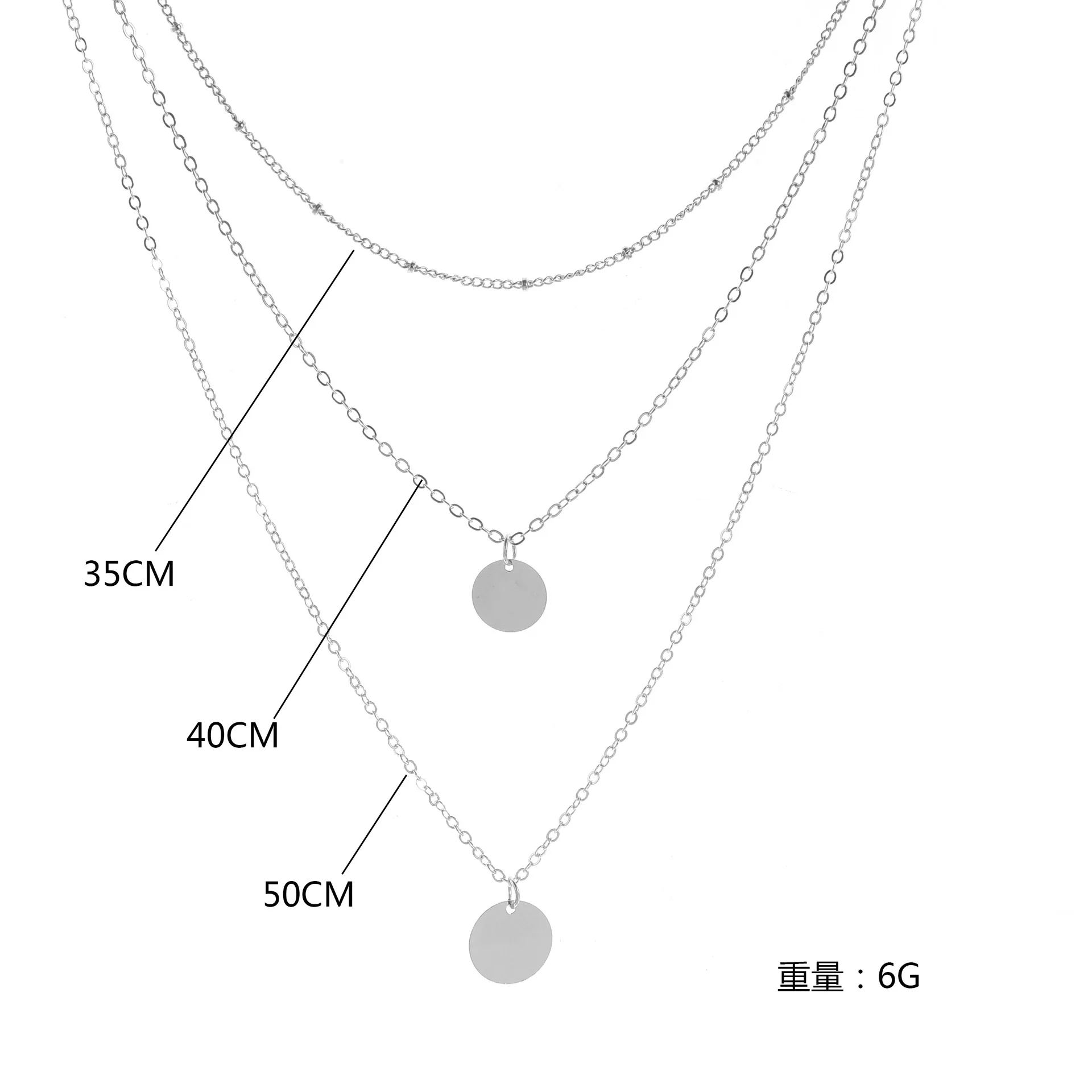 Популярные ожерелья для девочек 2020 модное ожерелье из меди размер диска
