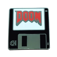 doom eternal fps game doomguy brooch pins enamel metal badges lapel pin brooches jackets jeans fashion jewelry accessories