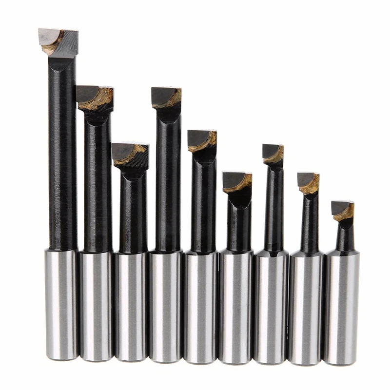 9Pcs Durable Hard Alloy Shank Boring Bar Set Carbide Tipped Bars 12Mm For 2 Inch 50Mm Head Lathe Milling | Инструменты