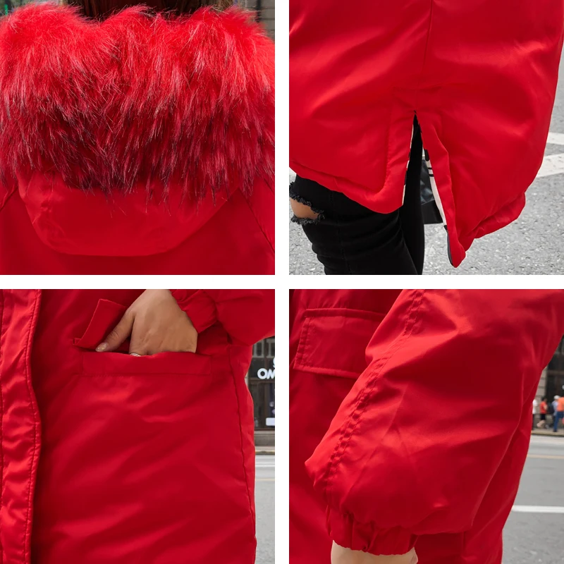 

Cotton han edition of the new female 2021 winter long sides down cotton-padded jacket female easy to winter jacket coat