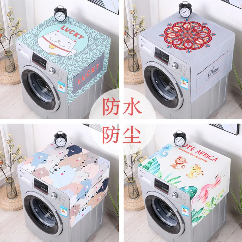 

The Nordic Washing Machine Cover Refrigerator Water-Proof and Dust-Proof Drape Microwave Cover