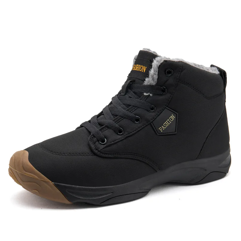 

Unisex Cotton Boot Men's Winter Shoes Fashion Snow Boots Shoes Plus Size Winter Sneakers Ankle Men Shoes Winter Boots Black Blue