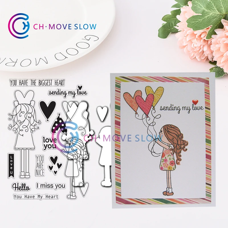 Трафарет CH YOU has MY HEART металлические Вырубные штампы для скрапбукинга сделай сам