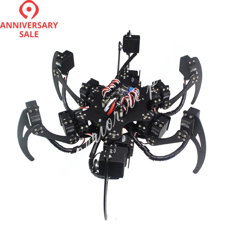 18 DOF алюминиевый шестигранный паук Шесть 3DOF ножек комплект рамы робота с