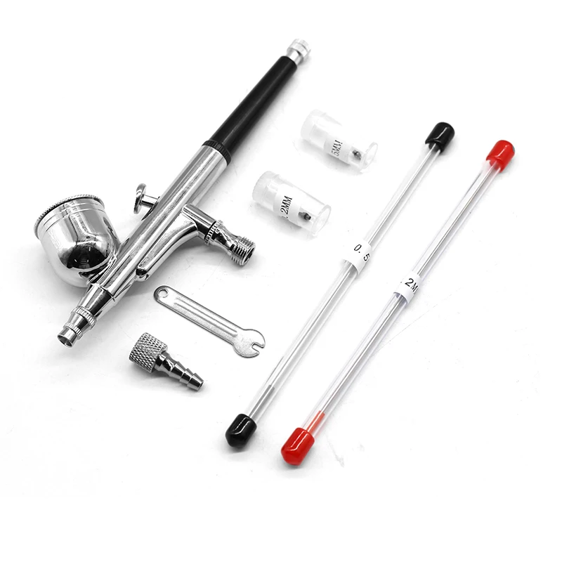 

0.3mm Airbrush With 0.2mm 0.5mm Nozzle Needle Dual Action Spray Gun Accessories Cake Decorating Paint Model DIY Tattoo Air Brush