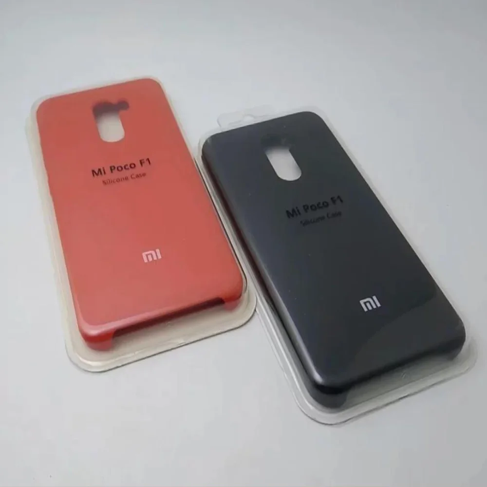Original For Xiaomi Pocophone F1 Case Liquid Silicone Soft Protection Cover for Redmi Note 6 Pro |