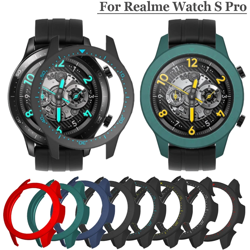 

Защитный чехол для ремешка Realme Watch S Pro, чехол для смарт-часов, жесткий бампер из поликарбоната, пластиковый протектор, сменный корпус для час...