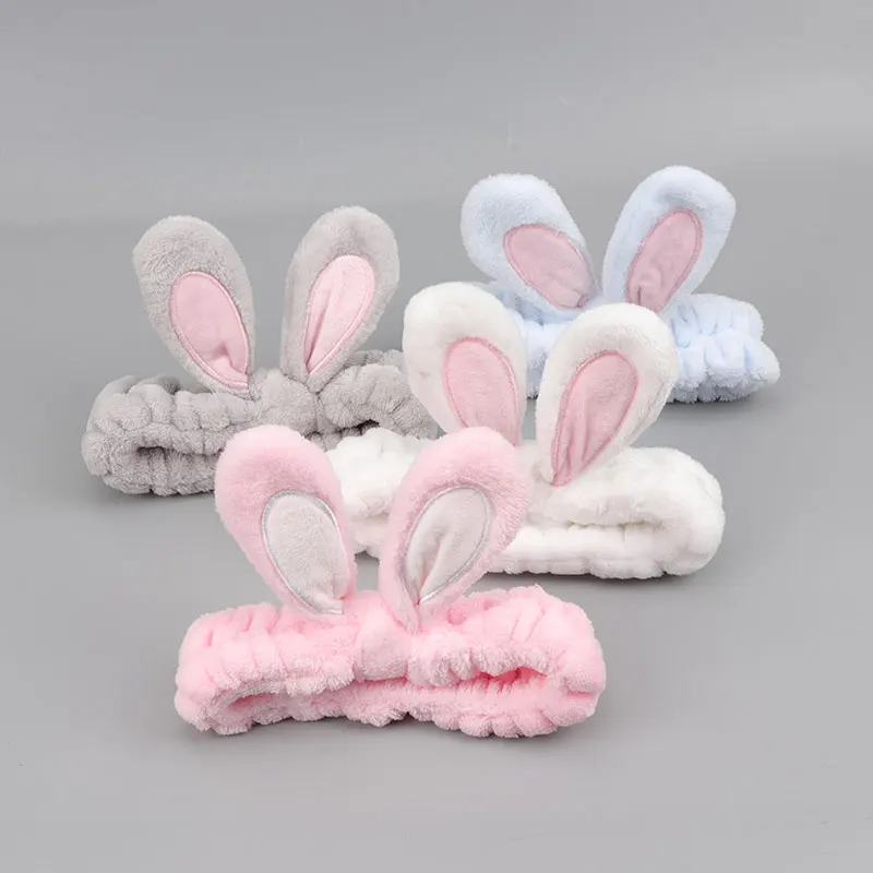 Женская повязка на голову DIY с большими ушками для мытья лица тюрбан девочек