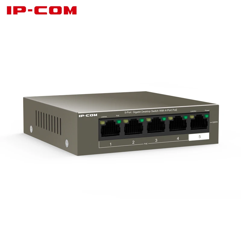 IP-COM G1105P-4-63W коммутатор питания через Ethernet 5 Порты и разъёмы быстрое переключение с