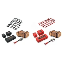 6pcsset simulated decoration suitcase luggage net shovel for trx4 defender scx10 90046 90047 mst jimny vs4 rc car accessories