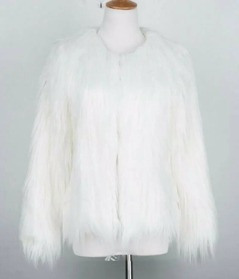 

Cheap Long Fur Winter Fur Coat Women Faux Fox Fur Mid Long Casual Outwear Jacket Warm Outdoor Casual S-6XL