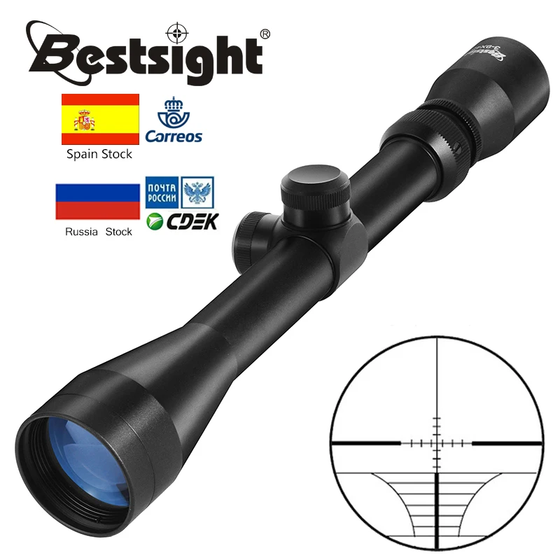 Бу 3-9x40 Riflescope охотничий снайперский область олень прицел охотничьи прицелы пневматическое оружие открытый оптический прицел с прицельной сеткой область