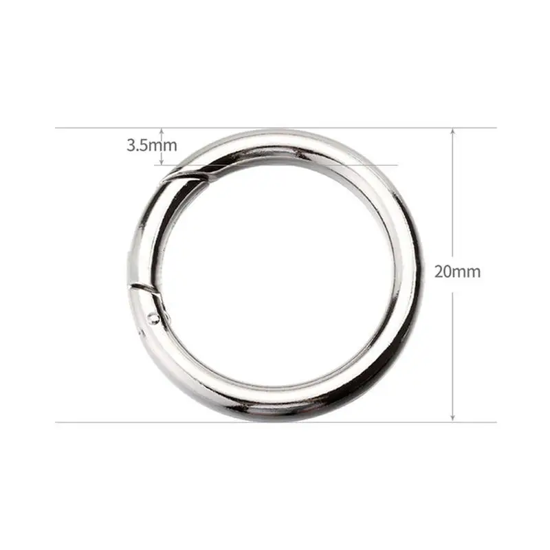 6Pcs Round Carabiner Spring Snap Keychain Hook Clip Carabiner Climbing Buckle Outdoor Hooks Snap Spring Backpack Keychain X4B4