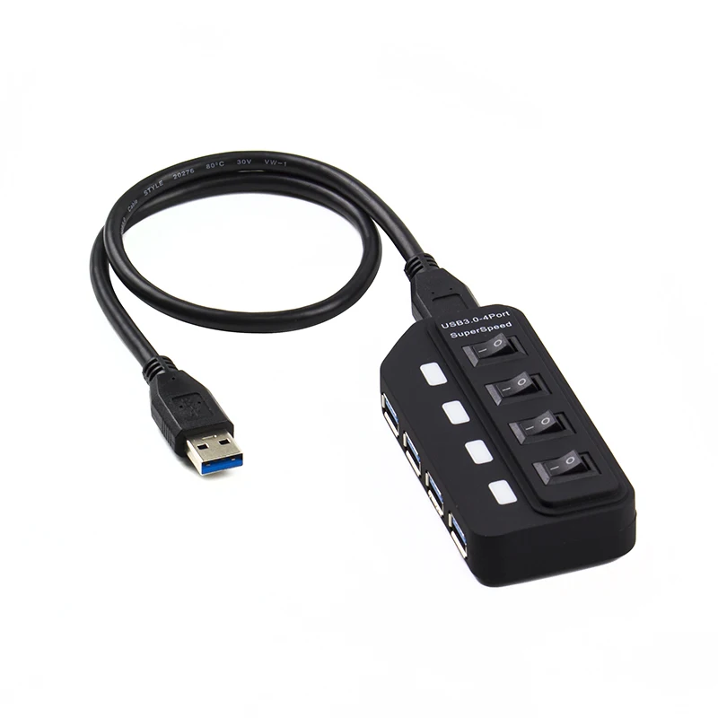 USB3.0 концентратор 4 порта usb док станция 5 Гбит/с Micro USB 3 0 высокого качества с
