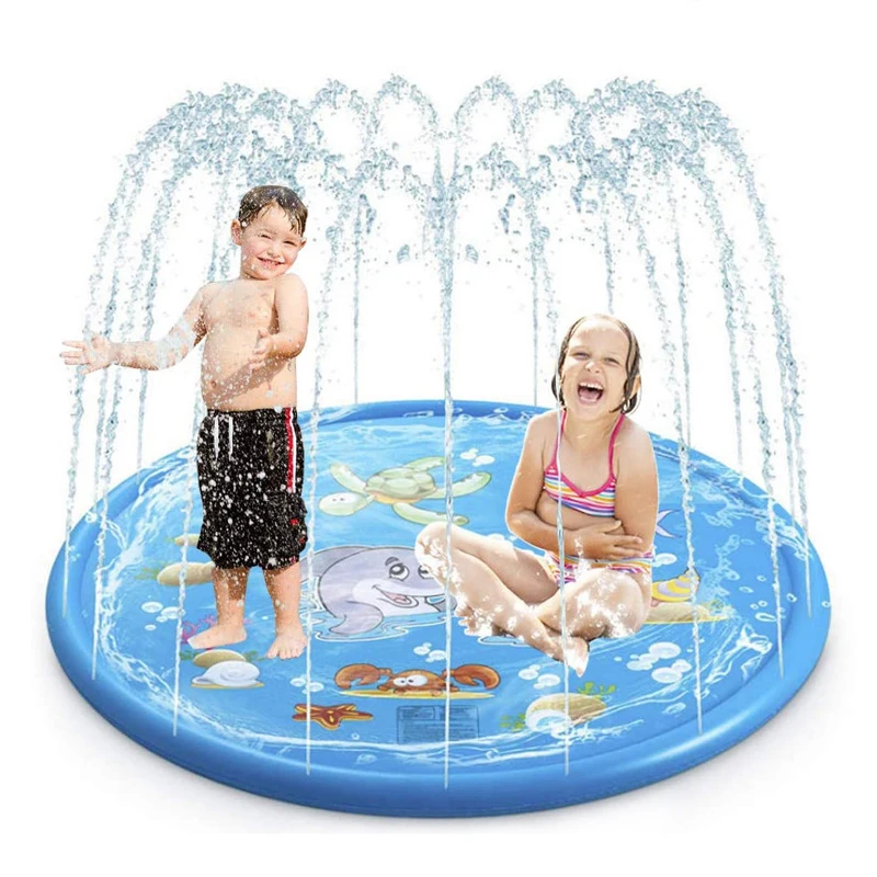 Summer PVC children play water fountain game pad beach mat lawn inflatable sprinkler outdoor bathtub toys | Игрушки и хобби