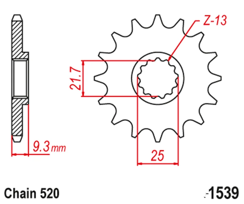 Передняя Звездочка мотоцикла 520 для Kawasaki EX250R Ninja 250R 2008-2012 250 300 Ninja250 Z250 EX300 Ninja300 2013-2017
