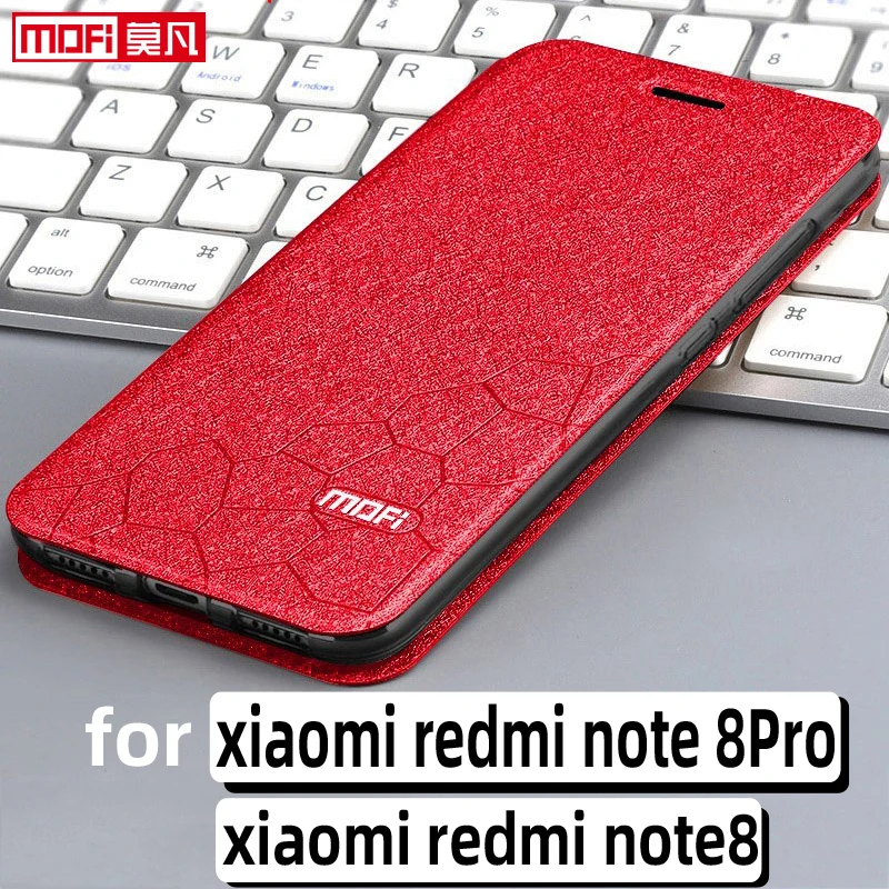 Флип чехол для xiaomi redmi note8 pro note 8 кожаный с подставкой mofi 8pro чехлы книг роскошный из