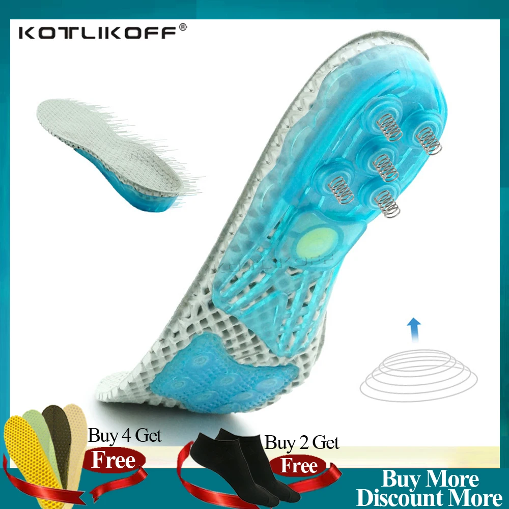 

KOTLIKOFF Insoles For Shoes Super Shock-Absorbant Spring Sports Insole Foot Pain Relieve Shoe Insoles For Men and Women Shoe Pad