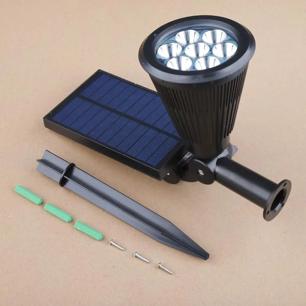 

Уличный Светодиодный точечный светильник на солнечной батарее, водонепроницаемый садовый Ландшафтный уличный фонарь для газона, RGB точесв...