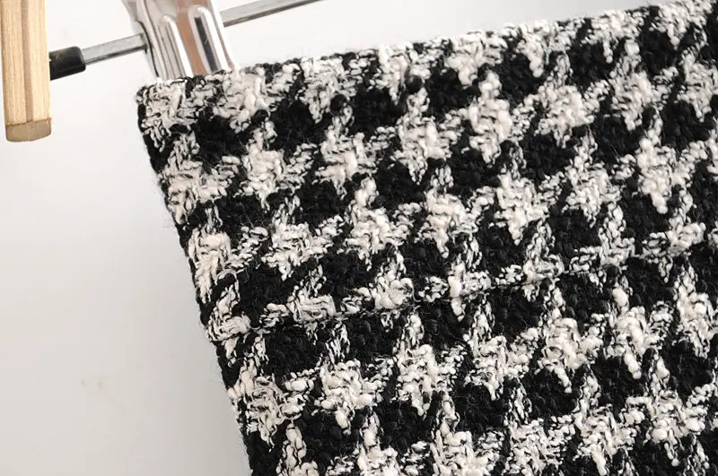 Plaid Printed Tweed Pants Women Loose Wide Leg Trousers Elegant Ladies Houndstooth Office Bottoms Female Pockets Patns | Женская одежда