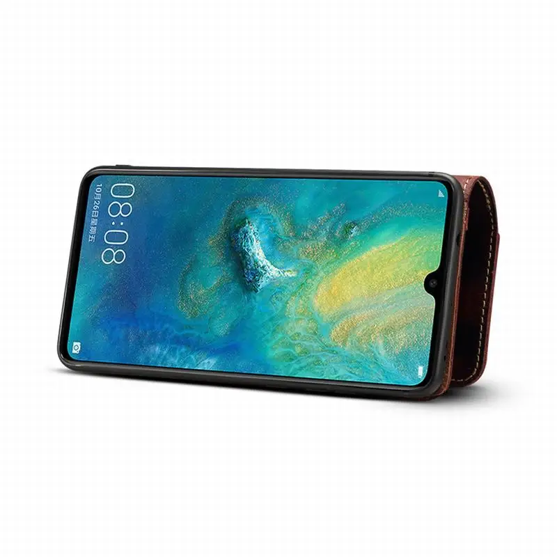 

Genuine Leather Case For Huawei Mate 20 Pro Case Flip Wallet Luxury Retro Phone Cover For Huawei Mate 20 Business Case & Strap