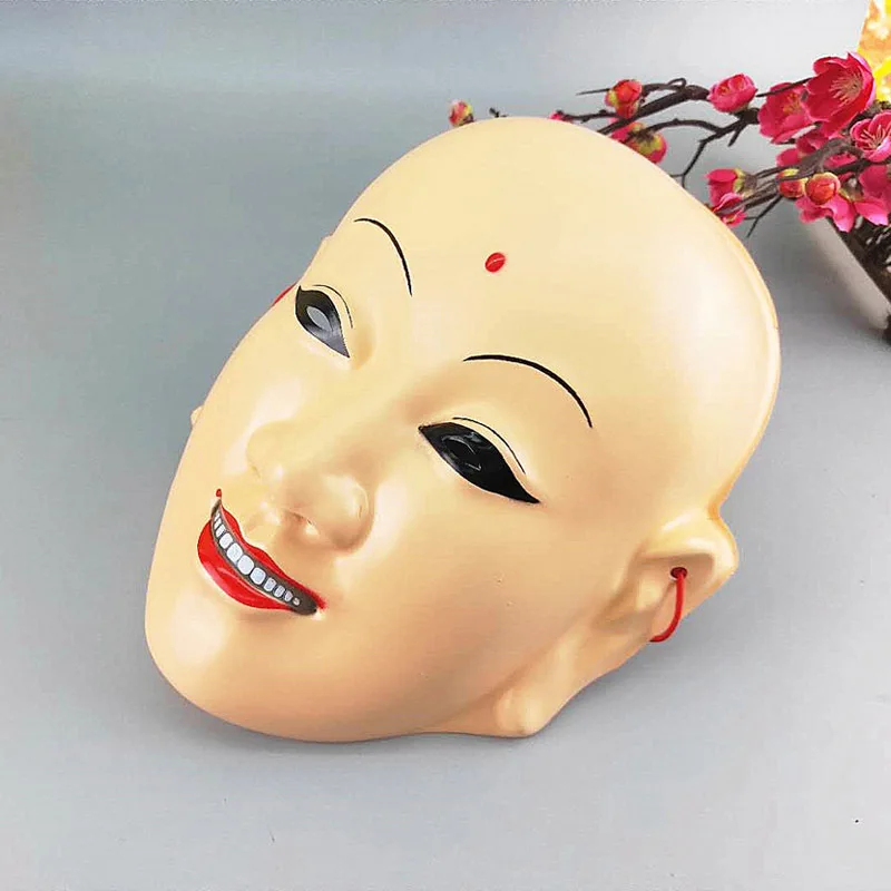 Буддийская маска для косплея Noh лица Хэллоуина карнавала реквизит из ПВХ