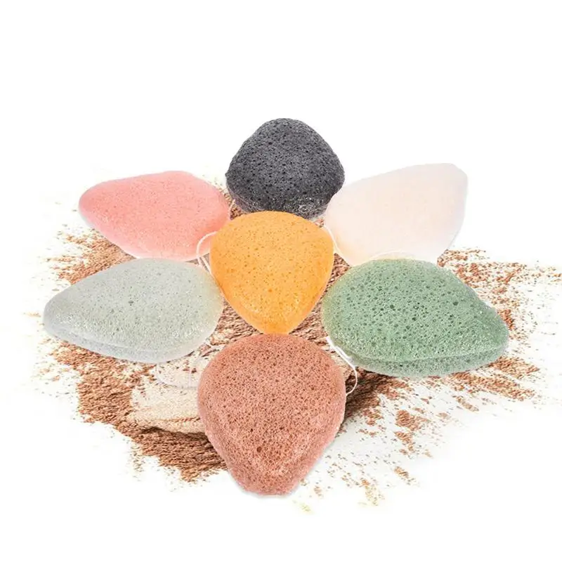 

7Pcs Makeup Remover Konjac Face Puff Makeup Removal Puff Sponges Face Washing Puff Face Cleansing Sponge Makeup Accessories