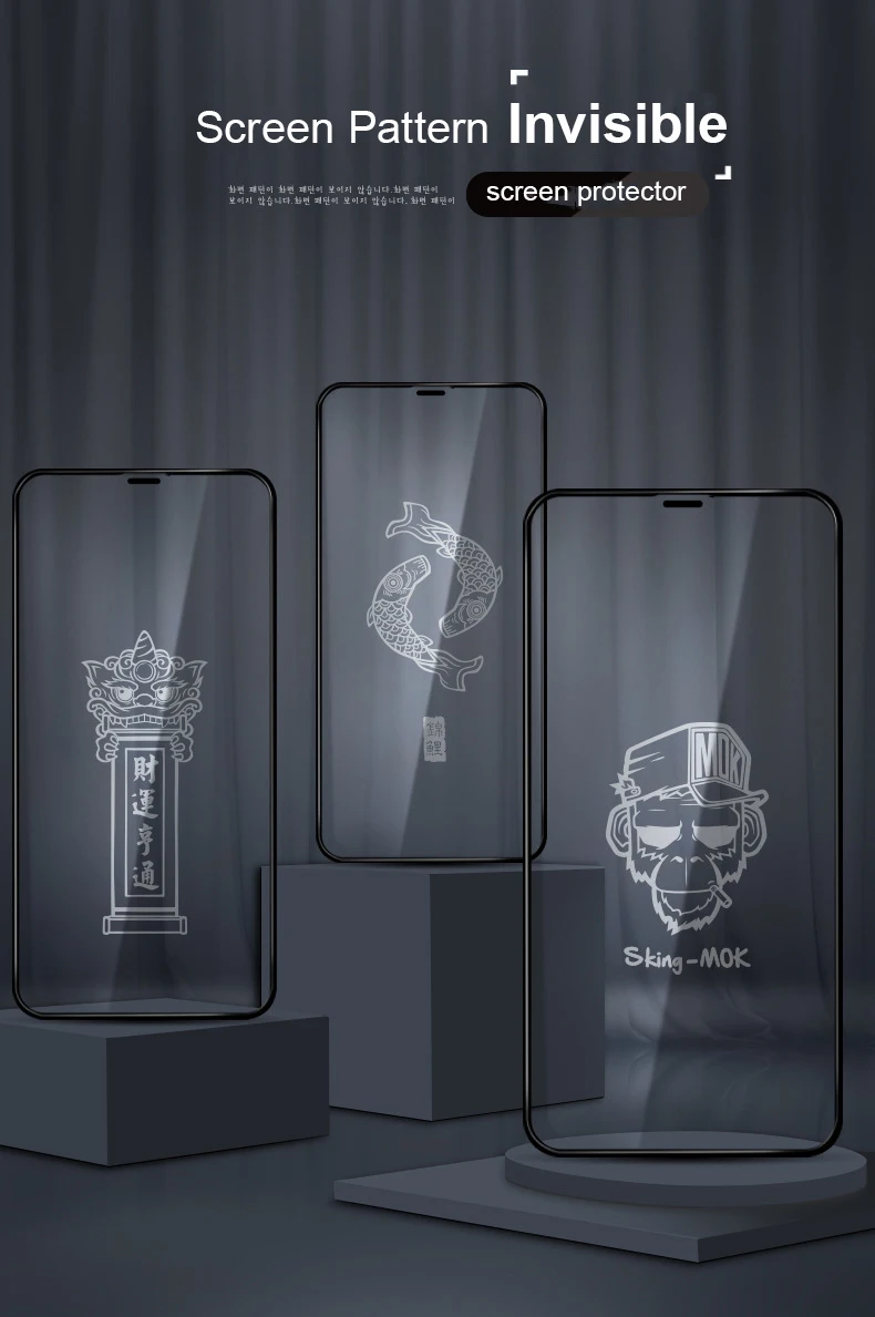 Невидимое мультяшное защитное закаленное стекло для iPhone X XS Защитное стекло для экрана для iPhone XS MAX покрытие от края до края