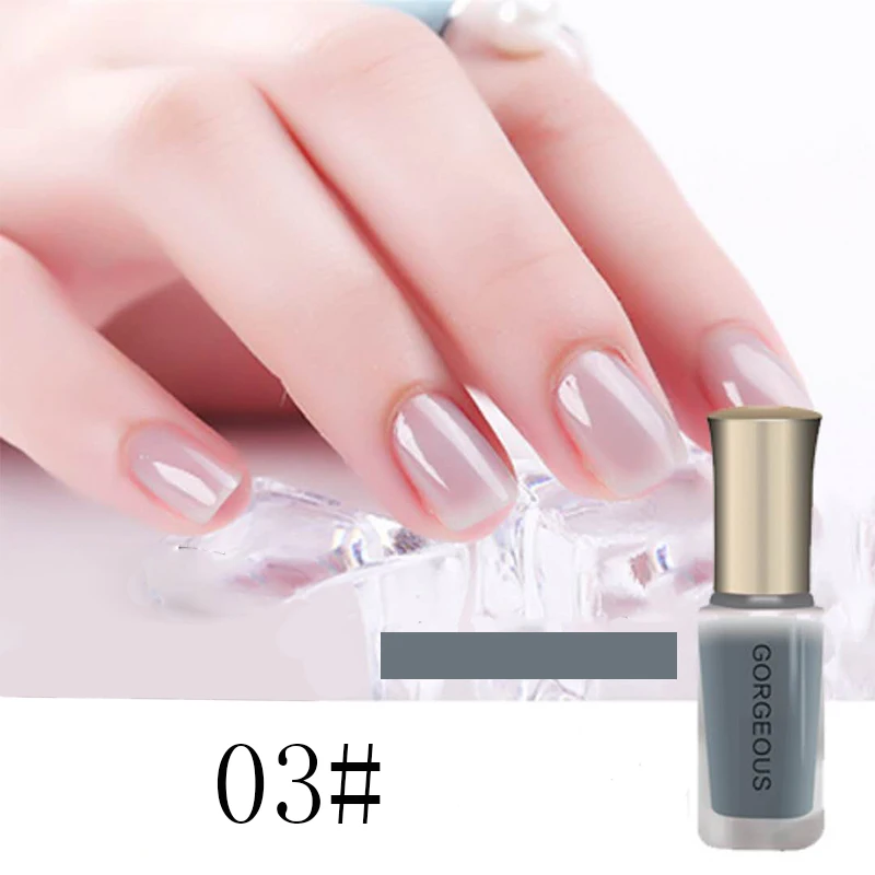 Лак для ногтей конфетный прочный телесный цвет полупрозрачный Желейный лак 10 мл