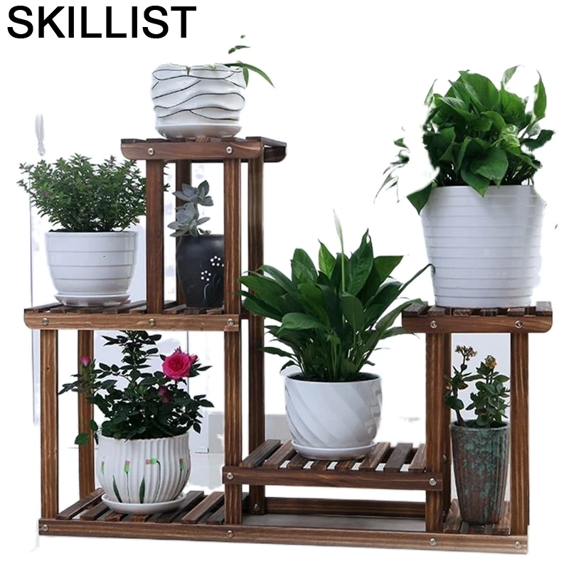 Madera Plantenstandaard Estanteria Para Macetas Крытый Soporte Plantas интерьер открытый стенд Балконная