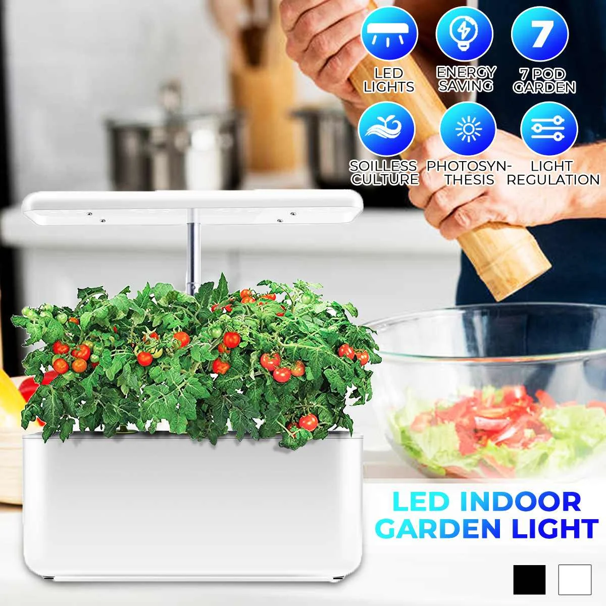 

Light Soilless Cultivation Indoor Garden Planter Grow Lamp Nursery Pots Hydroponics System Box Intelligent Full Spectrum Grow