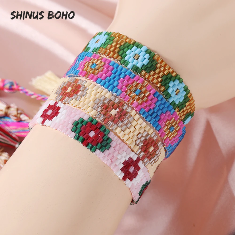 Женский плетеный браслет с бусинами SHINUSBOHO | Украшения и аксессуары