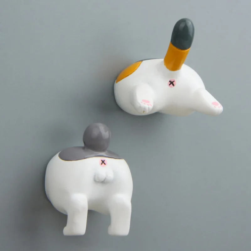 Магнитная наклейка на холодильник с мультяшными животными кошкой ягодицами