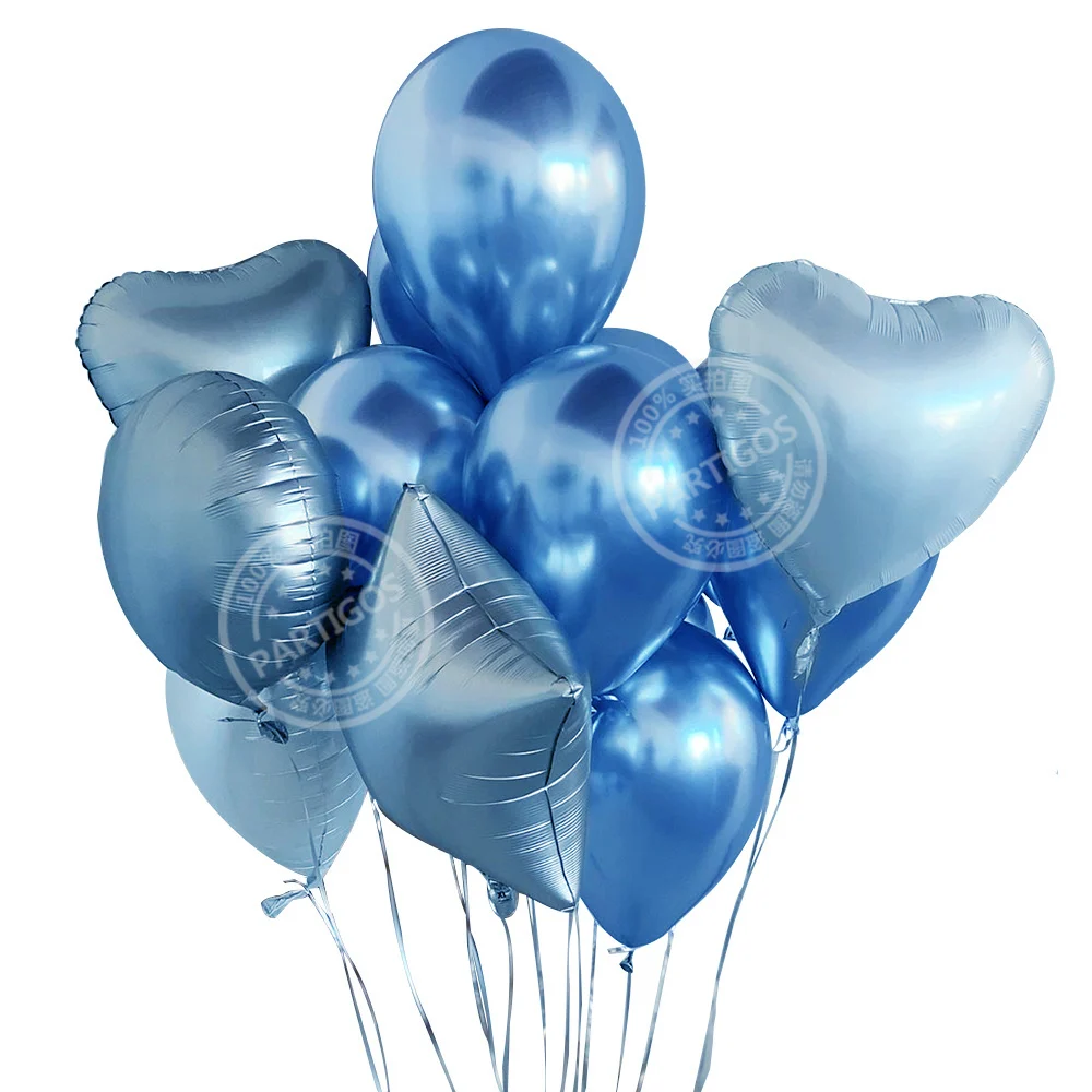 16 шт. 18 дюймов Золотая Звезда зеленое сердце глобус металлический Гелиевый шар