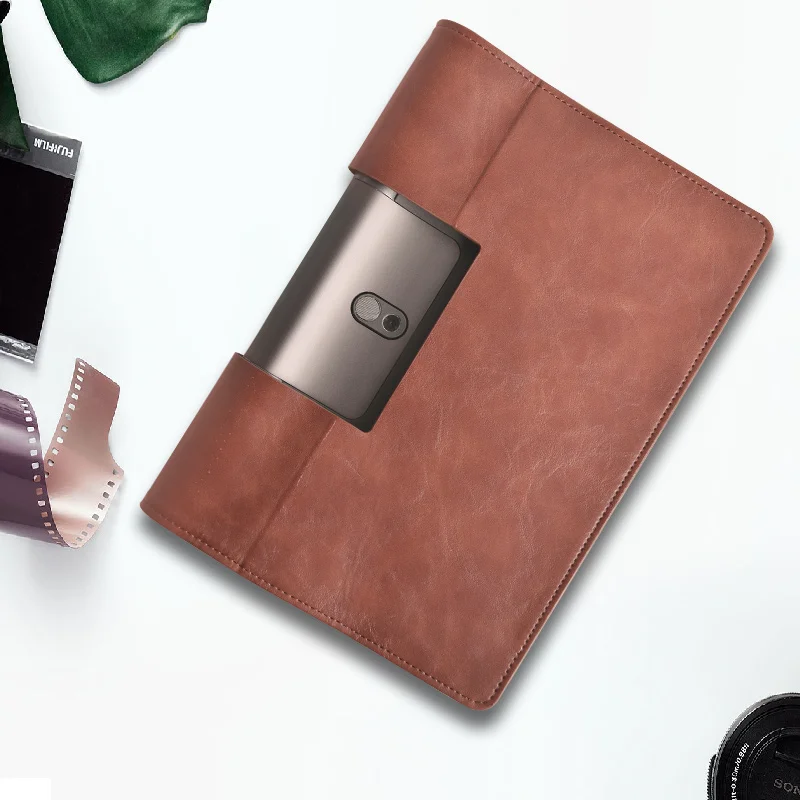 Кожаный чехол для планшета Lenovo Yoga Smart Tab 5 YT-X705F Premium Tablet Cover 10.1 YT-X705M/L/X с держателем на руку Funda on.