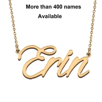 cursive initial letters name necklace for erin birthday party christmas new year graduation wedding valentine day gift