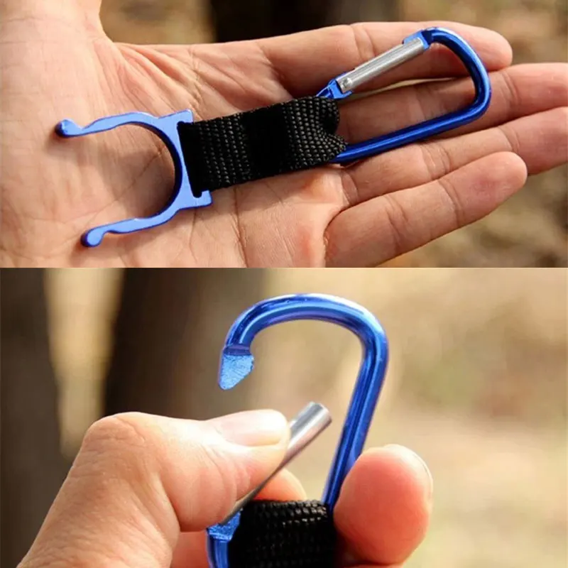 1 шт. алюминиевый карабин бутылка для напитков держатель с крючком и пряжкой клип
