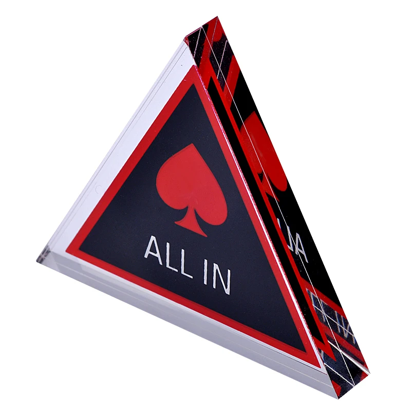 Треугольники акрил Pokerstars ALL IN Poker Chips все в карта гвардии Покер аксессуар 7см