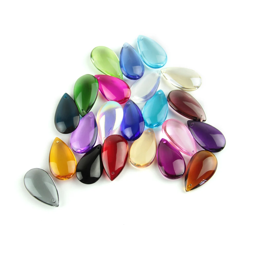 50 мм 10 шт/100 шт Гладкие Капли кристаллы украшения комплекты Люстра Подвеска Для