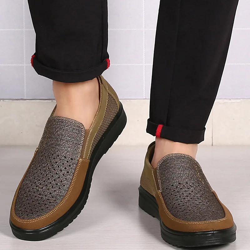 

38-48 Men's Casual Shoes, Summer Style Mesh Shoes, High-end Casual Shoes Breathable Soft Sole Comfortable Mesh Dad Shoes